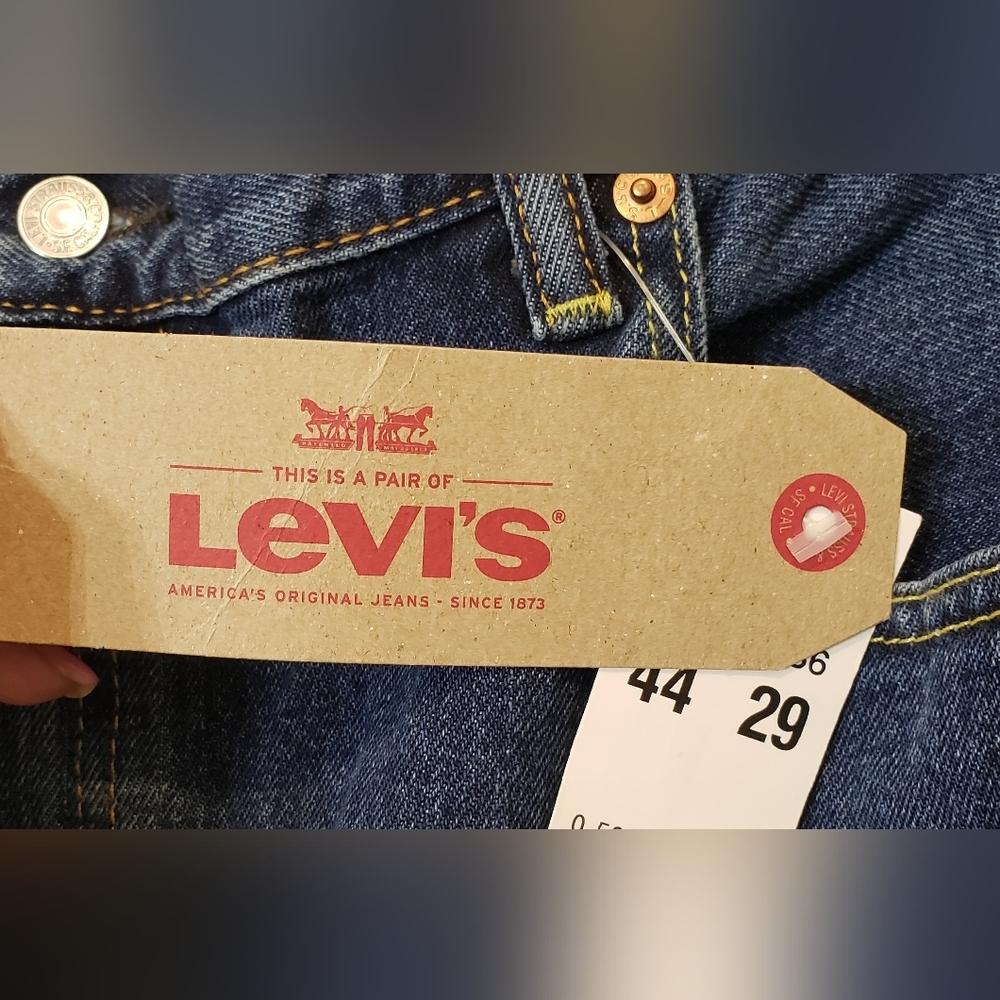 Levi's Jeans Men's Size 44X29 550 Relaxed Fit Dark Wash Brand New With Tags - Picture 13 of 16